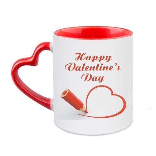 valentine day message printed mug